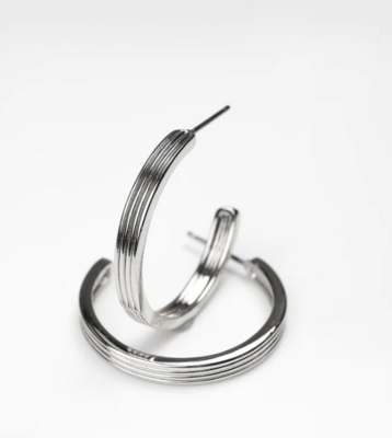 Sheila Medium Silver Earrings