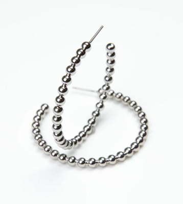 Carlo Large Silver Earrings