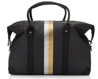 The Weekender - Black with Metallic Double Line