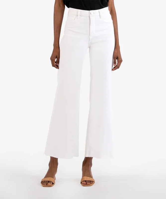 Meg HR Wide Leg Jean - Optic White