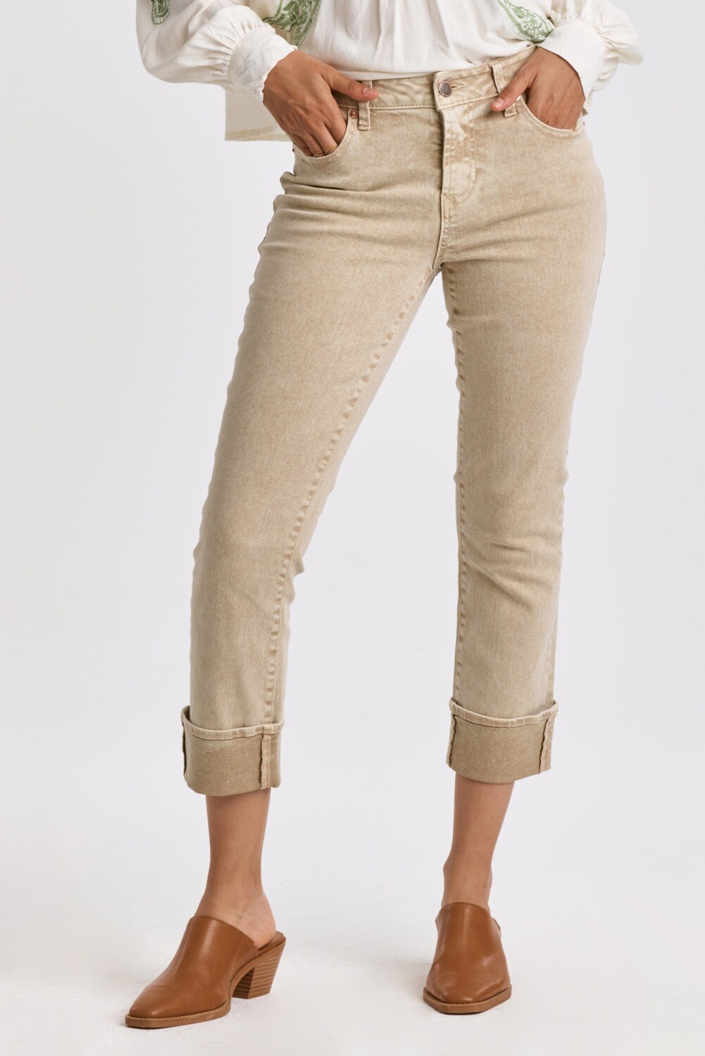 Blaire Cuffed Jean - Goldenroad Wash