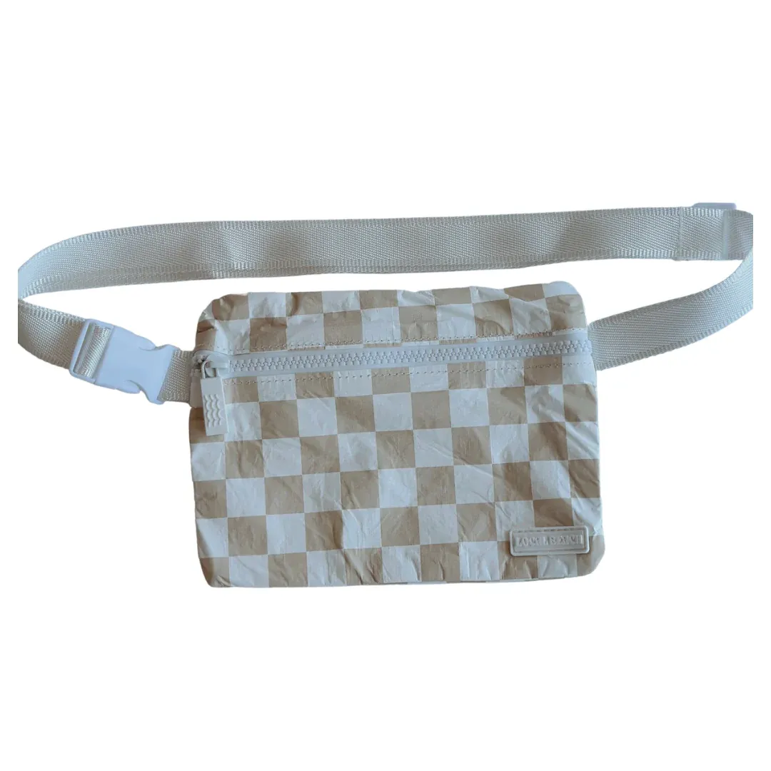 Sand Checker Belt Bag
