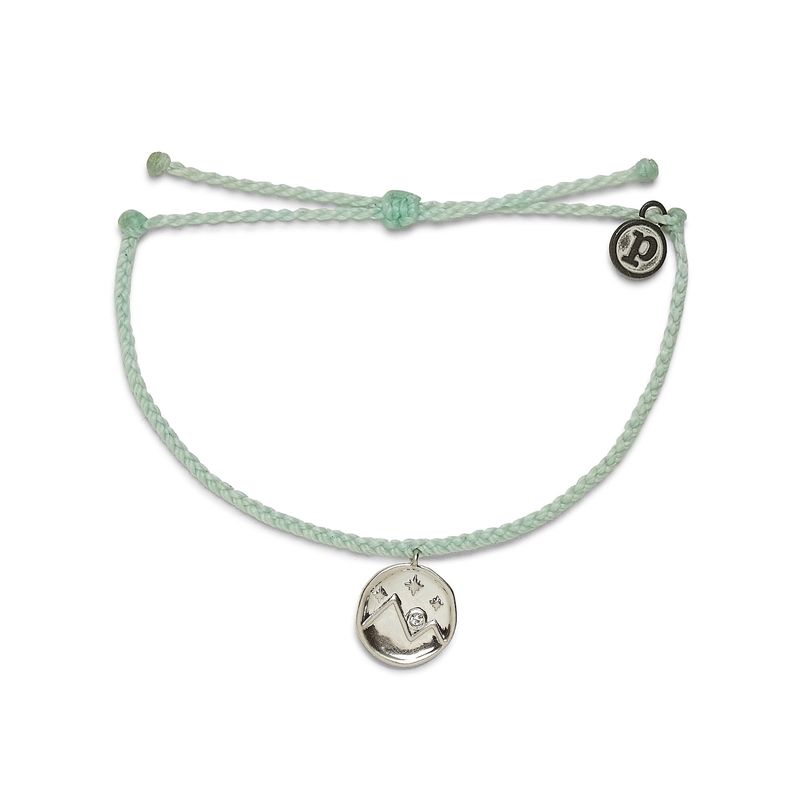 Crystal Mountain Coin Silver Bracelet