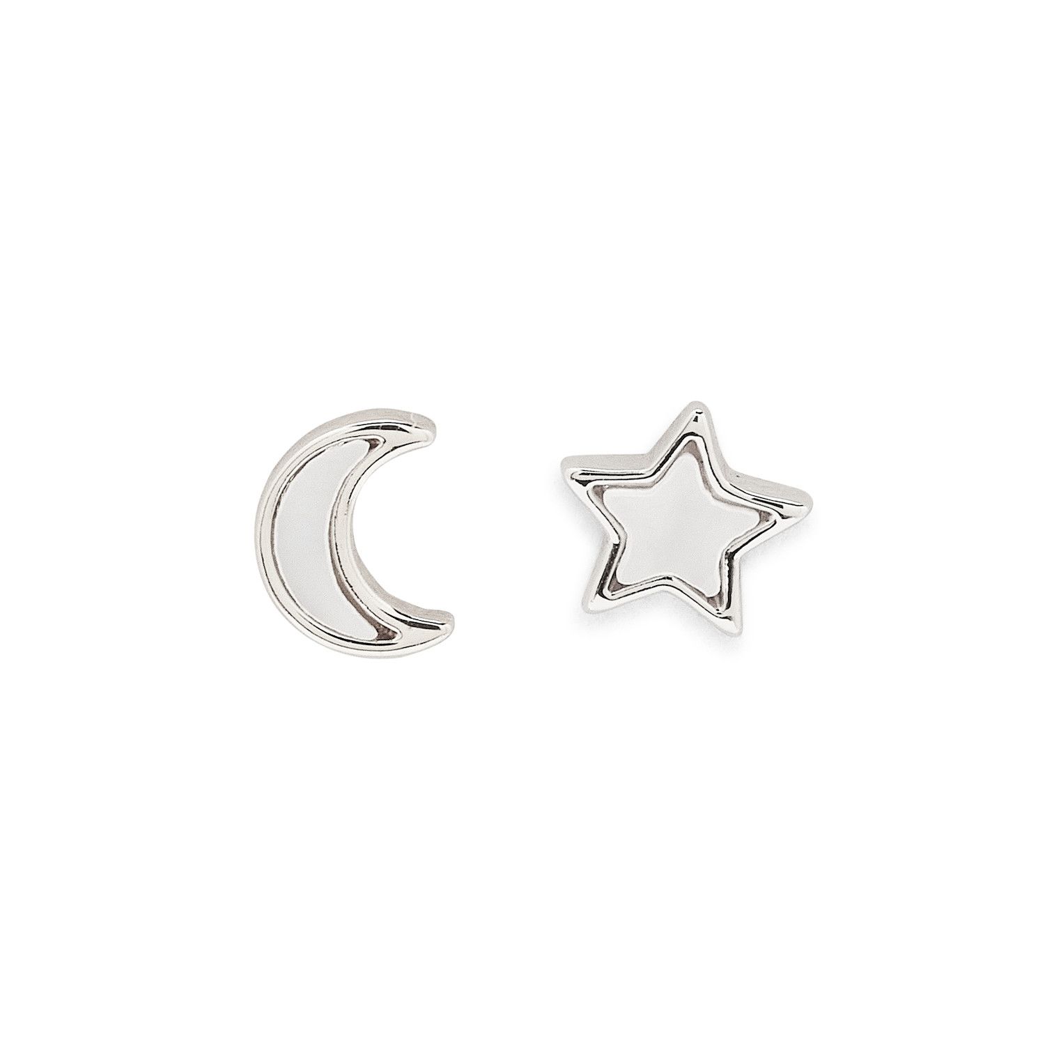 Moon and Star Studs