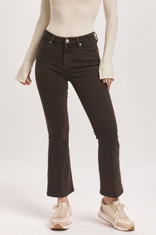 Jeanne Flare Jean - Ground Coffee