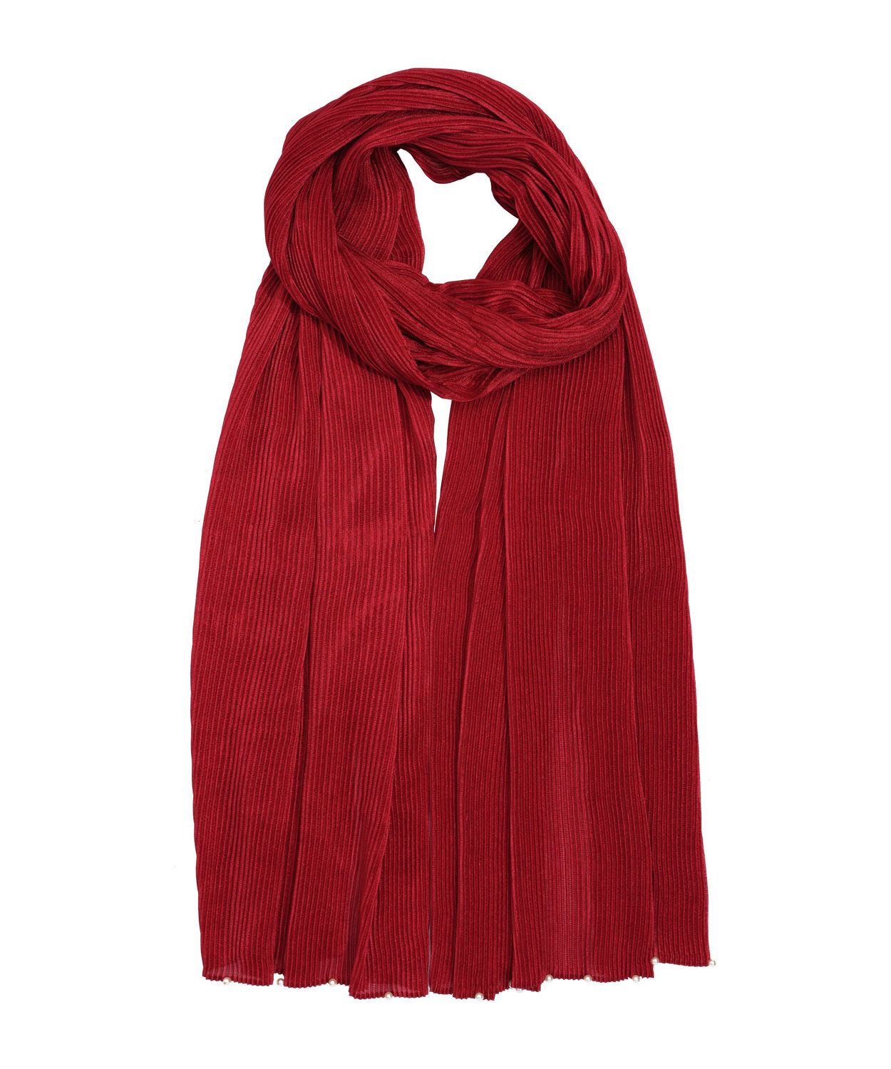 Pleated Radiance Wrap with Beading