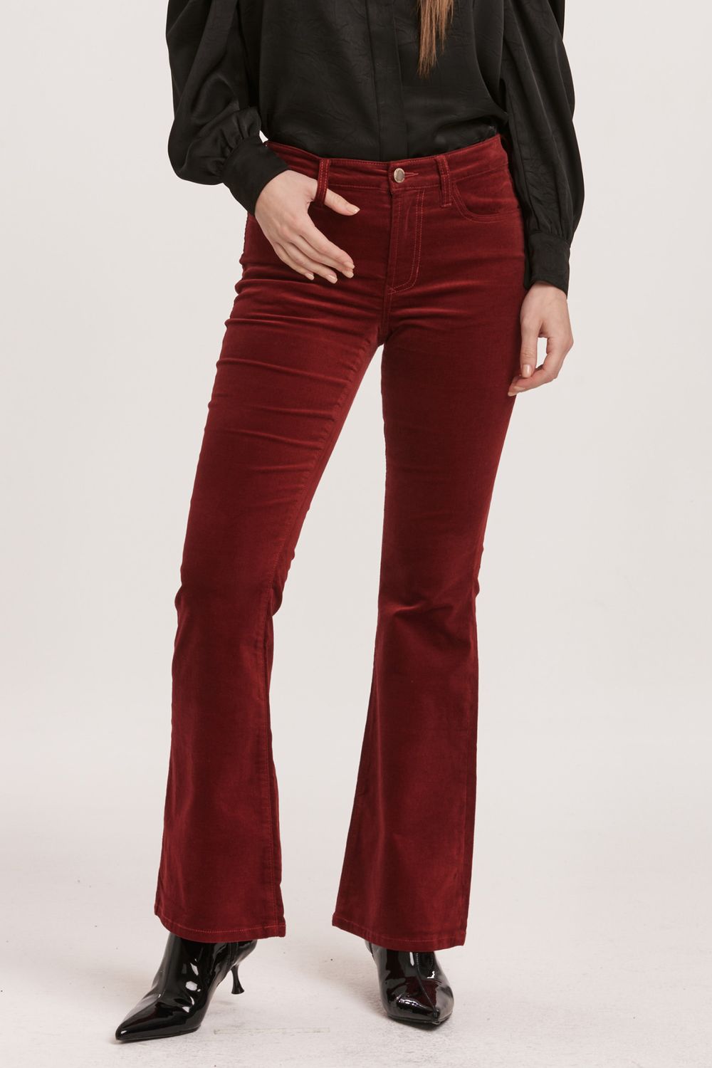 Rosa Pant - Suede Burgundy