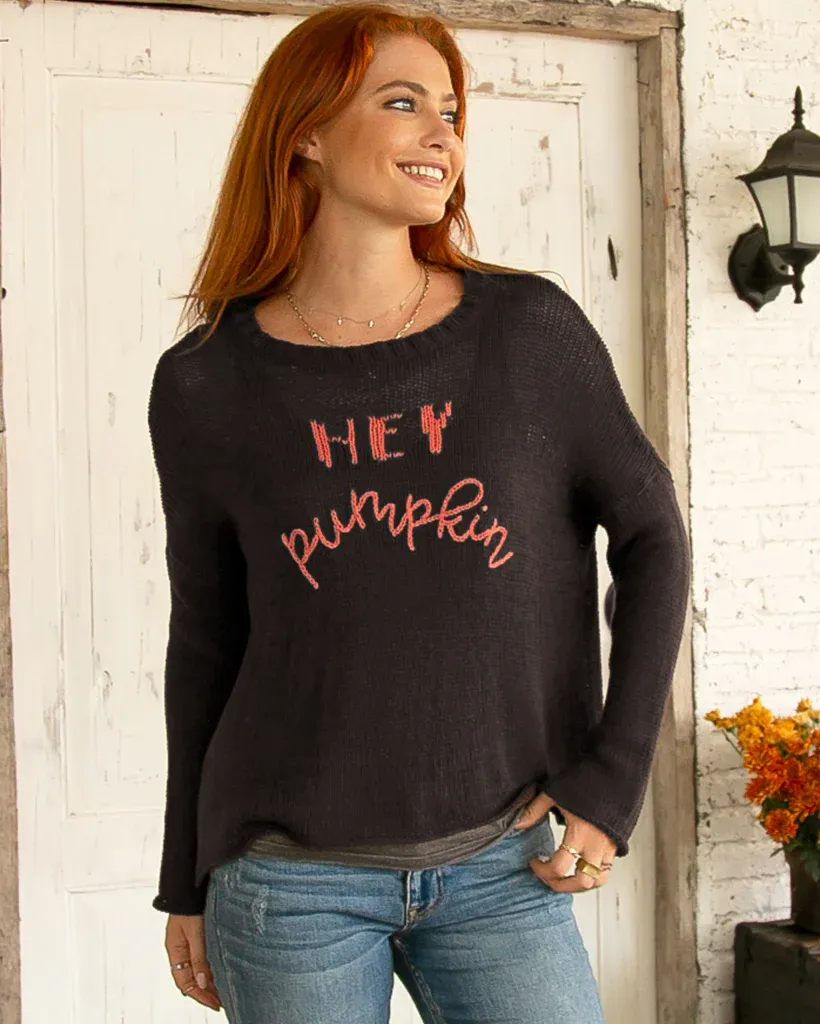 Hey Pumpkin Crew Neck Sweater