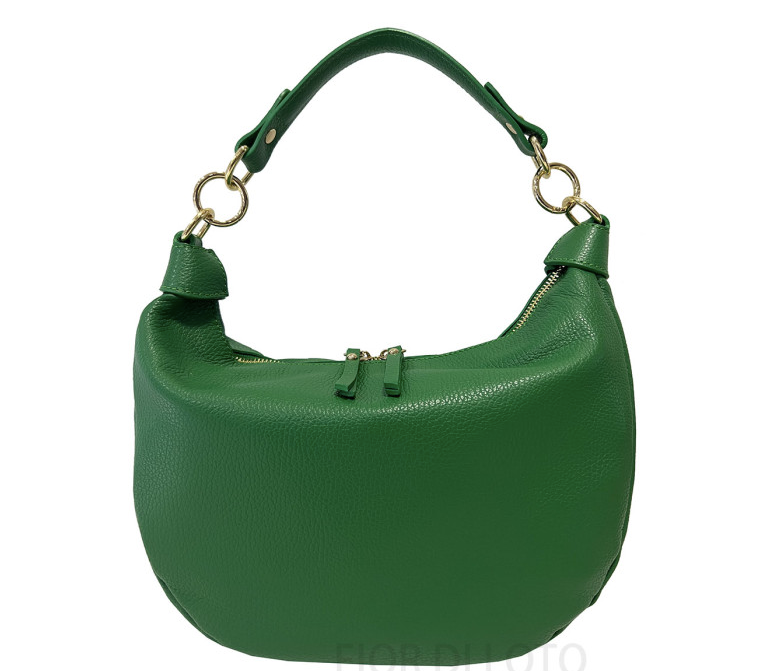 Lucca Leather Bag with Gold Hardware