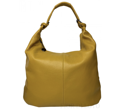 Verona Leather Shoulder Bag with Outside Zipper