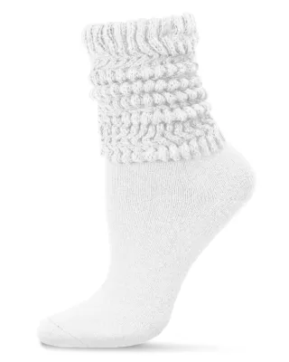 Wide Rib Slouch Fashion Crew Socks