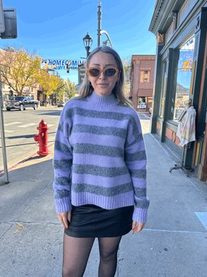 Hi-Low Mockneck Cashmere Sweater