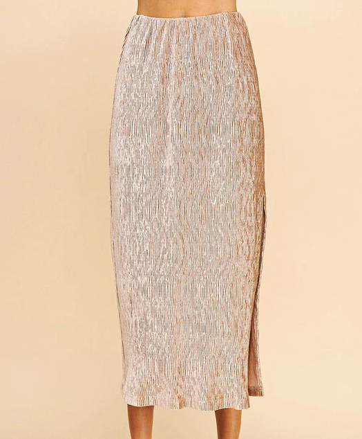 Textured Knit Midi Skirt