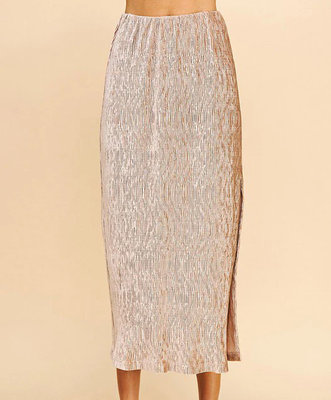 Textured Knit Midi Skirt