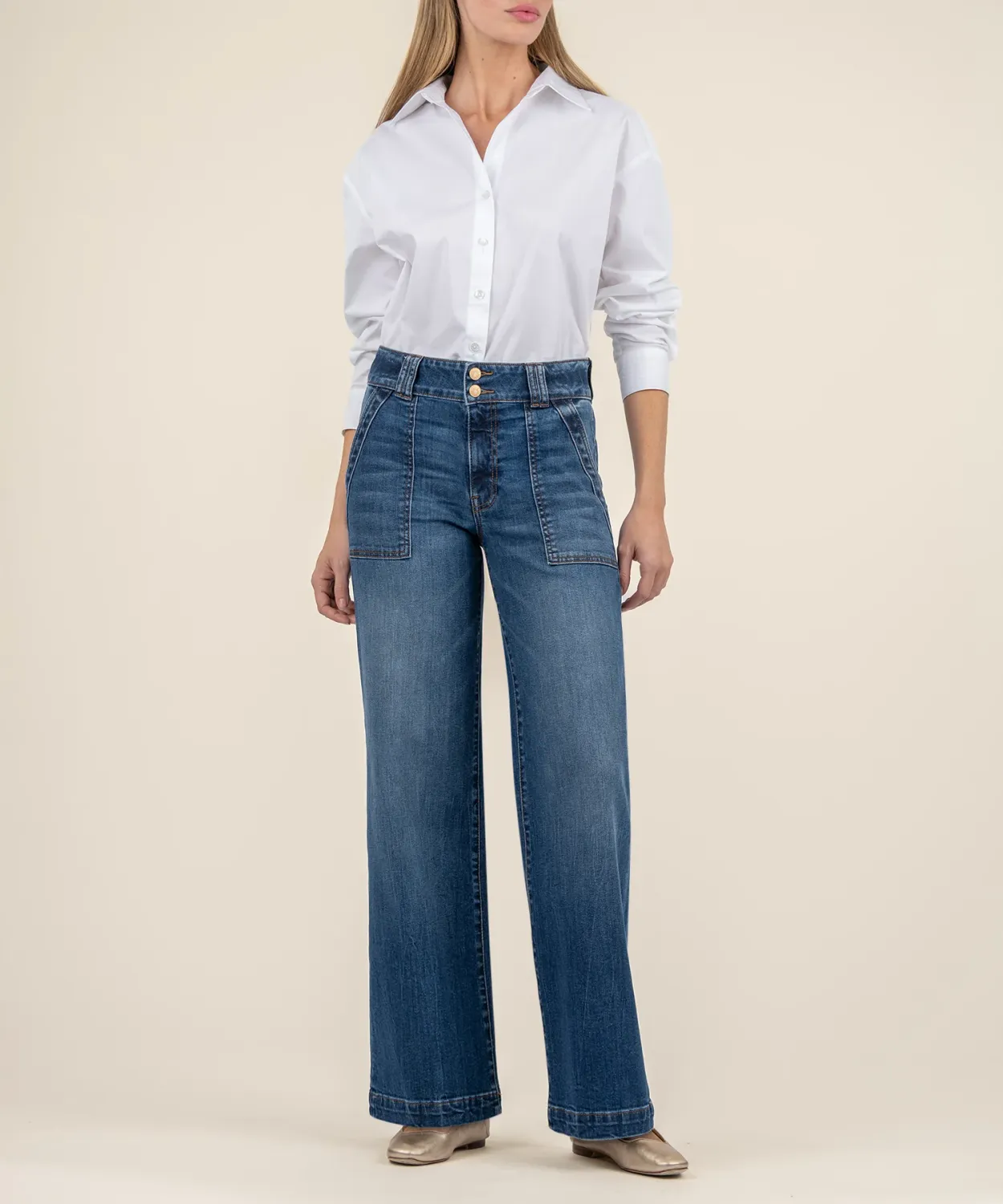 Jodi High Rise Wide Leg Jean - Fairness Wash