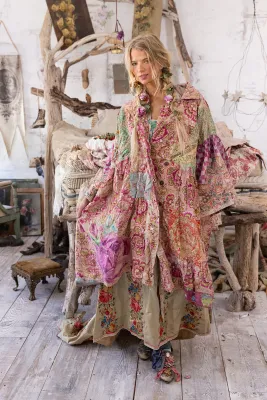 Ysa Double Breasted Coat in Himalayan Sea
