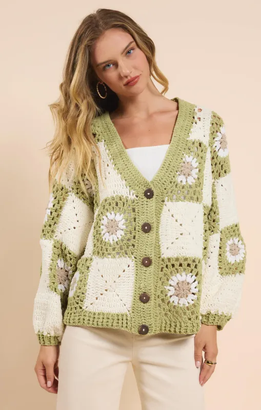 Myriam Daisy Crochet Cardigan