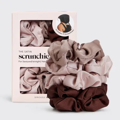 Satin Sleep Scrunchie Set - Cameo
