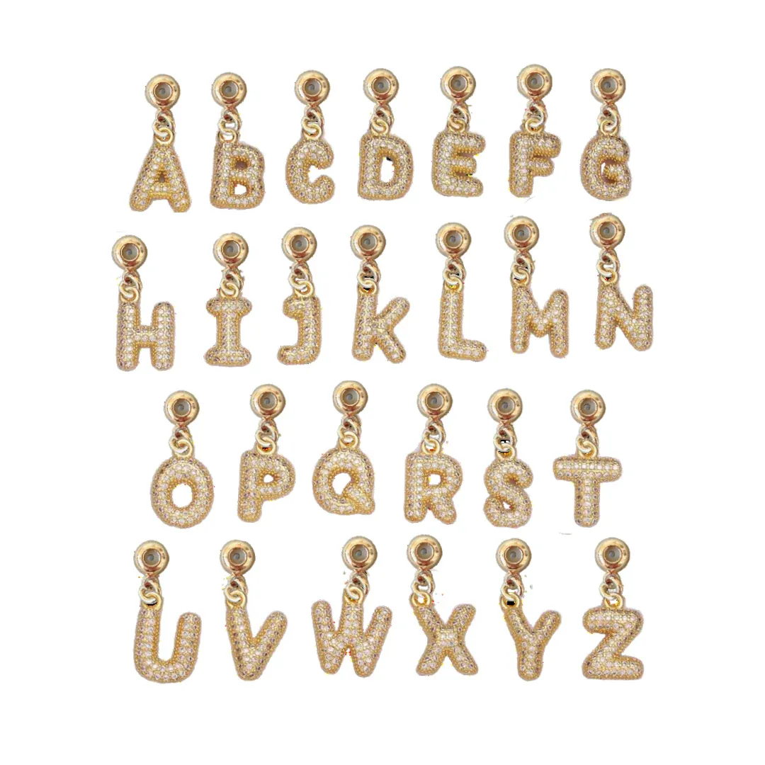 Charm Bar Bubble Letter Grip Charm