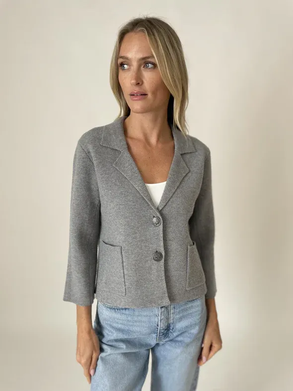 Louisa 3/4 Sleeve Knit Blazer