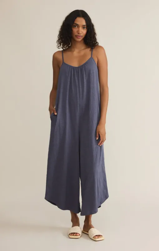Textured Flared Jumpsuit