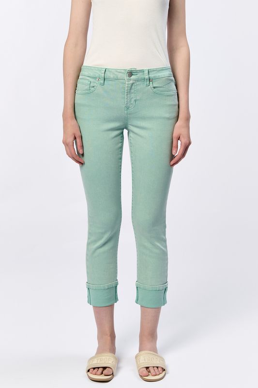 Blaire Cuffed Jean - Iceberg Green