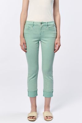 Blaire Cuffed Jean - Iceberg Green