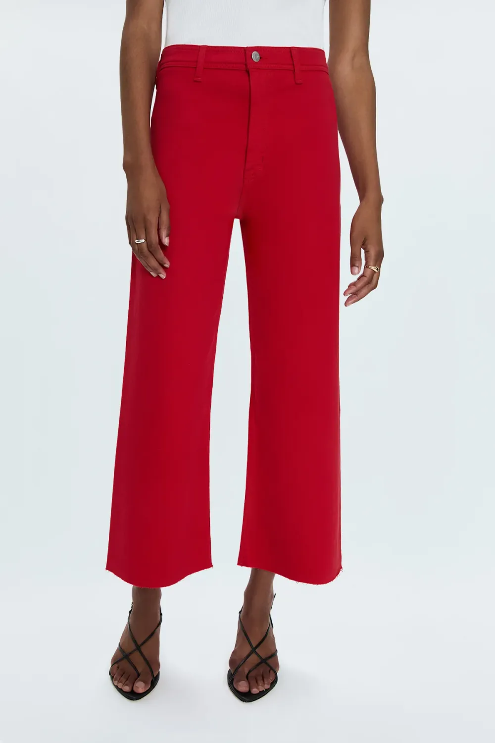 Penny HR Crop Wide Leg Jean - Ruby