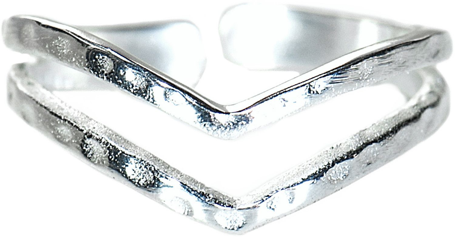 Chevron Toe Ring