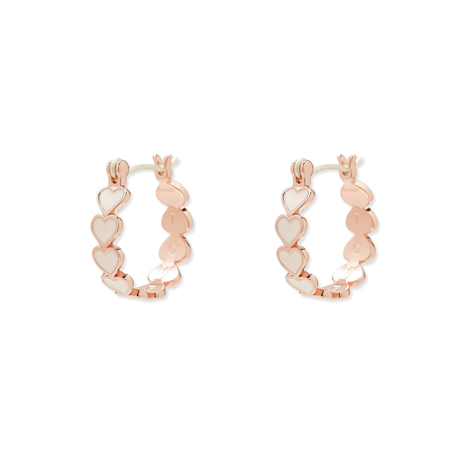 Love Enamel Heart Hoop Earrings