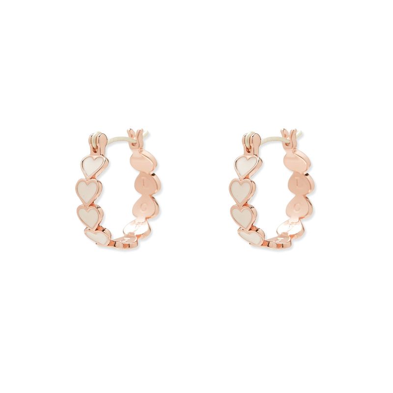 Love Enamel Heart Hoop Earrings
