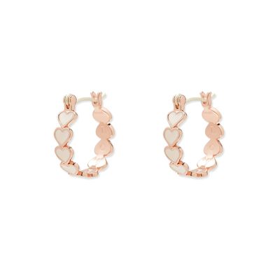 Love Enamel Heart Hoop Earrings