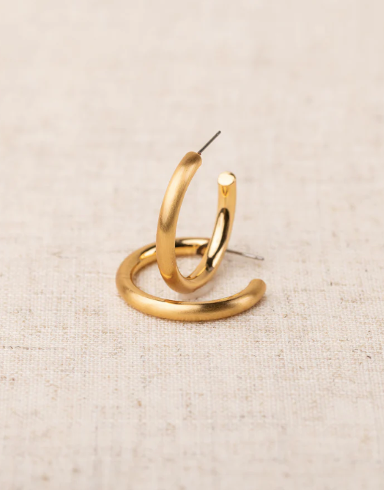 52480 Cameron Brushed Gold Earring
