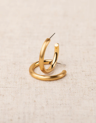 52480 Cameron Brushed Gold Earring