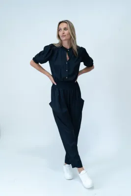 Raven Satin Jumpsuit