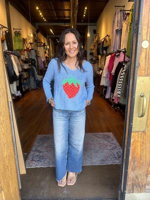 Strawberry V-Neck Sweater