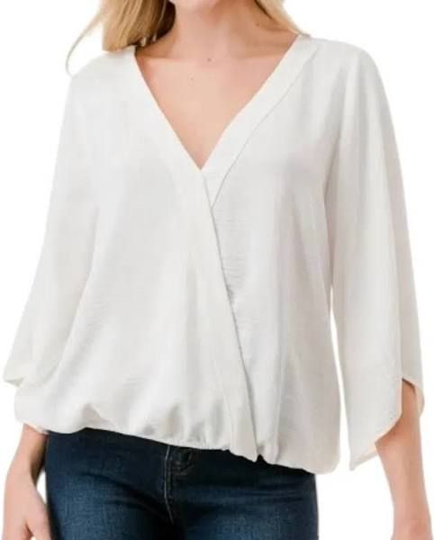 Surplice Bell Sleeve Top