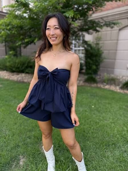 Ocean Calls Strapless Romper