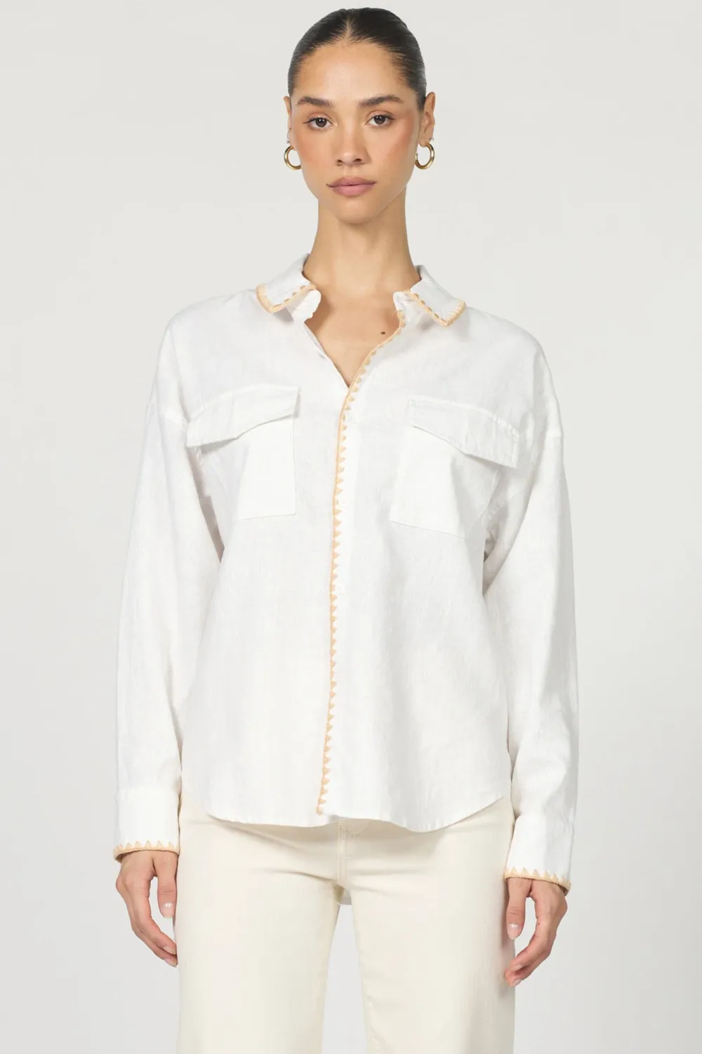 Adrianna Button Up Top