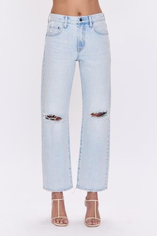 Lexi Bowed Straight Leg Jean - Solstice Wash