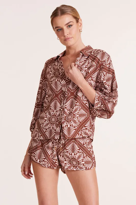 Boho Sleeve Button Up Top