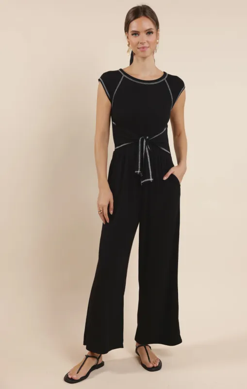 Out of Office Waist-Tie Jumpsuit