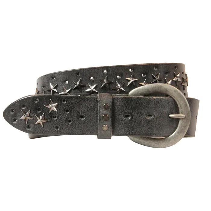 Star Curved Handmade Leather Belt