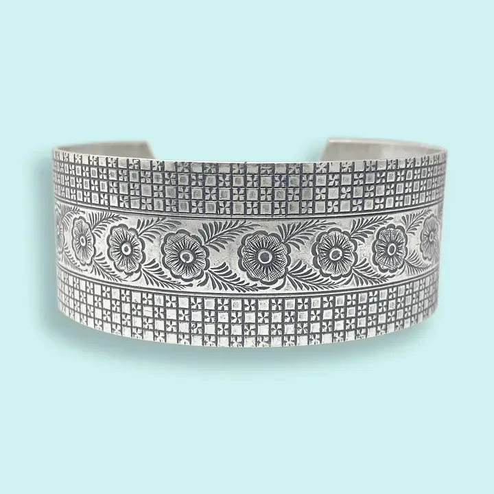 Silver Garden Party Cuff Bracelet