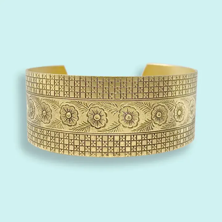 Gold Garden Party Cuff Bracelet