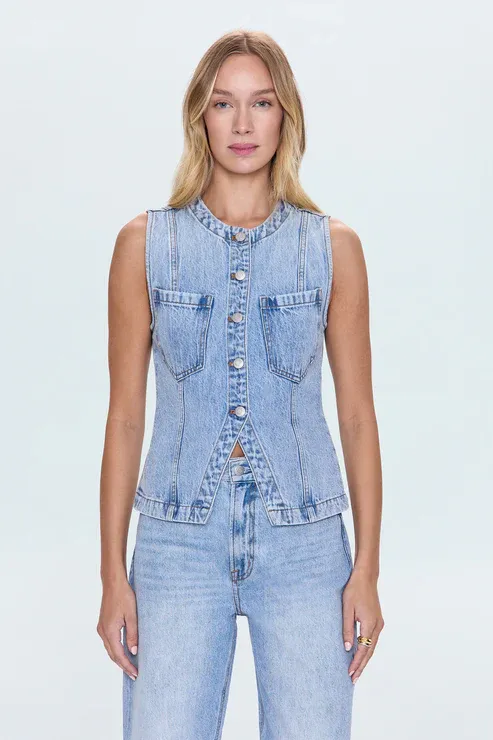 Gia Fitted Collarless Vest