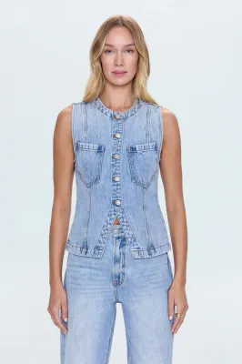 Gia Fitted Collarless Vest