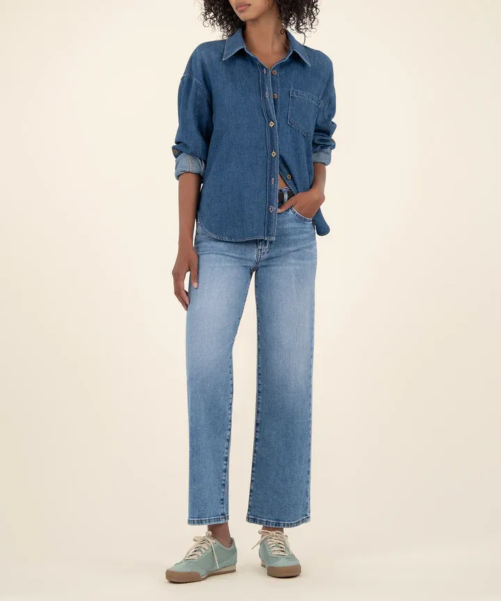 Charlotte HR Wide Leg Jean - Incontestable Wash