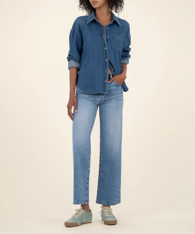 Charlotte HR Wide Leg Jean - Incontestable Wash