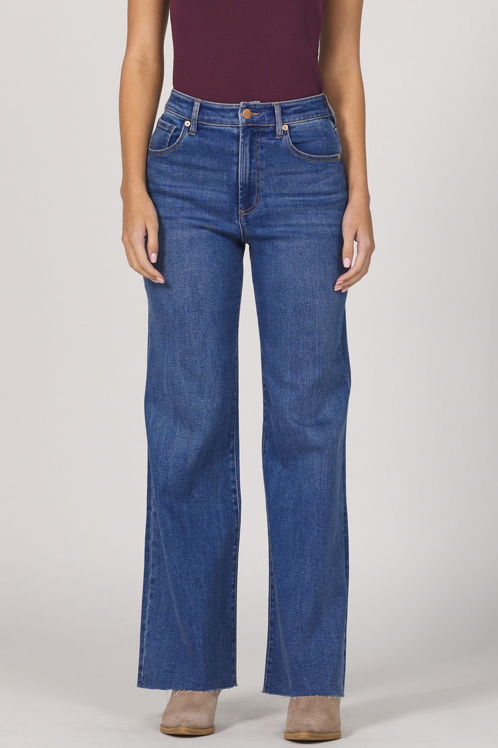 Fiona Wide Leg Jean - Midtown Wash